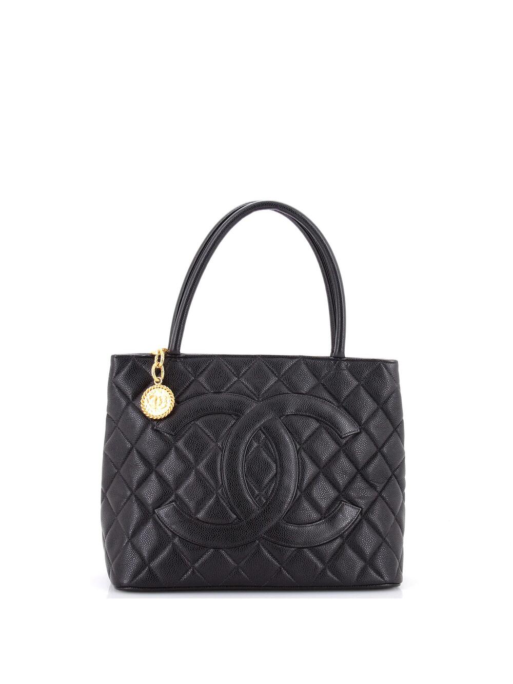 Chanel Medallion Tote Quilted Caviar #301406C24B
